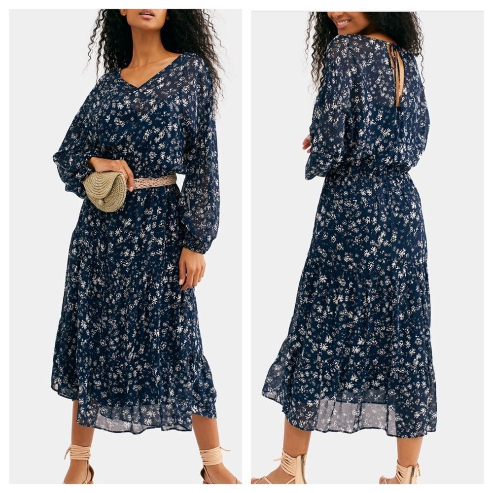Free People wallflower midi dress